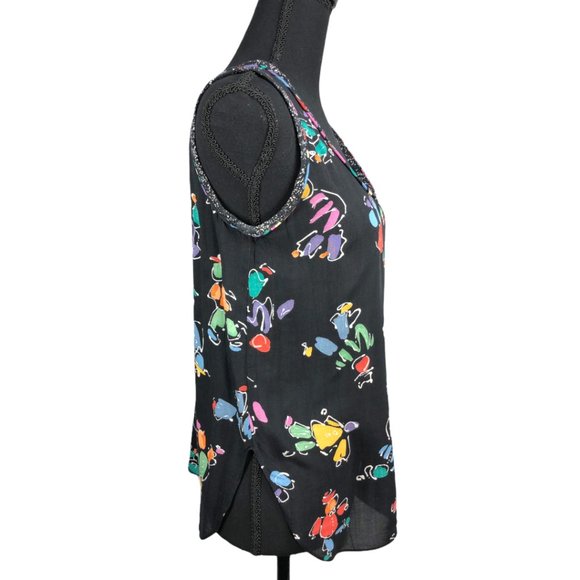 VTG Funky Graphic Platinum Dorothy Schoelen Tank S - Picture 2 of 10